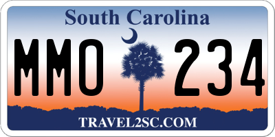 SC license plate MMO234