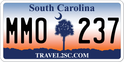 SC license plate MMO237