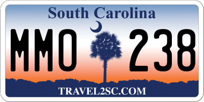 SC license plate MMO238