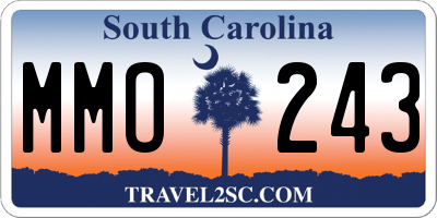 SC license plate MMO243