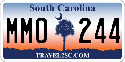 SC license plate MMO244