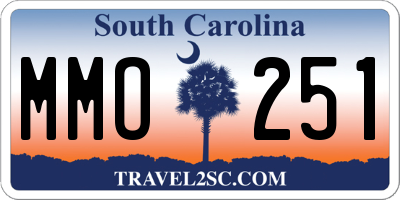 SC license plate MMO251