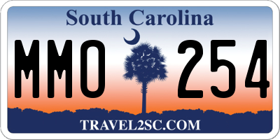 SC license plate MMO254