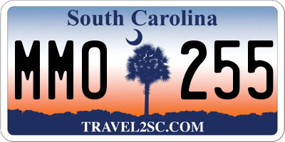 SC license plate MMO255