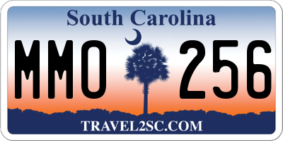 SC license plate MMO256
