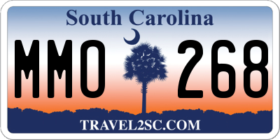SC license plate MMO268