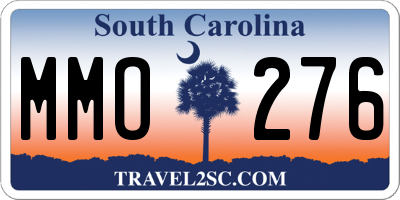 SC license plate MMO276