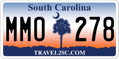 SC license plate MMO278