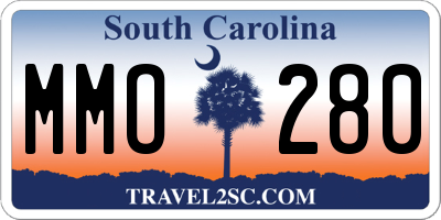 SC license plate MMO280