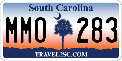 SC license plate MMO283