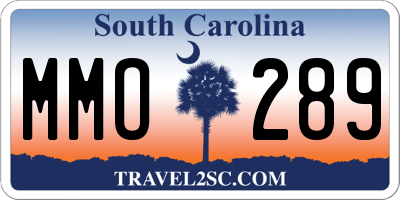 SC license plate MMO289