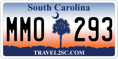 SC license plate MMO293