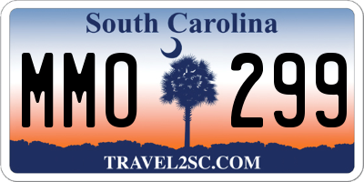 SC license plate MMO299