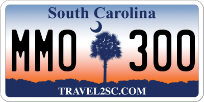 SC license plate MMO300