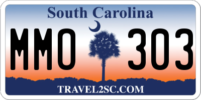 SC license plate MMO303