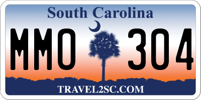 SC license plate MMO304