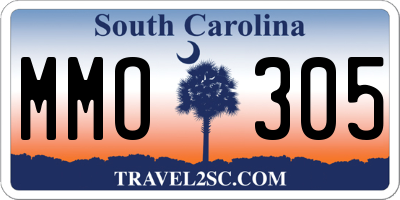 SC license plate MMO305