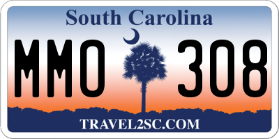 SC license plate MMO308