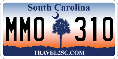 SC license plate MMO310