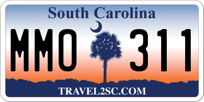 SC license plate MMO311