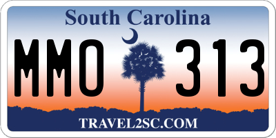 SC license plate MMO313