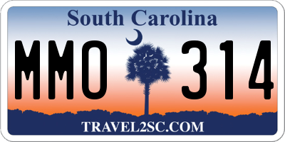 SC license plate MMO314