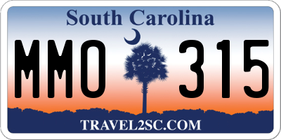 SC license plate MMO315