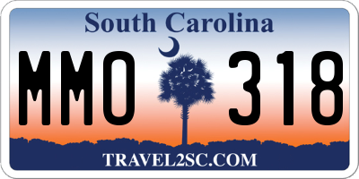 SC license plate MMO318