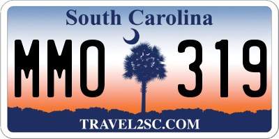 SC license plate MMO319