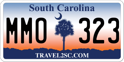 SC license plate MMO323