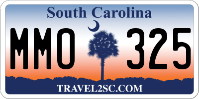 SC license plate MMO325