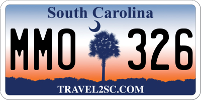 SC license plate MMO326