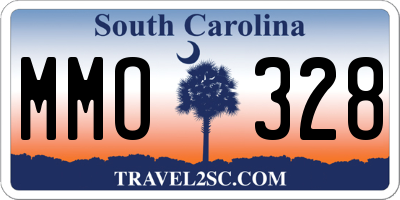 SC license plate MMO328