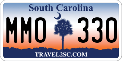 SC license plate MMO330
