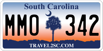 SC license plate MMO342