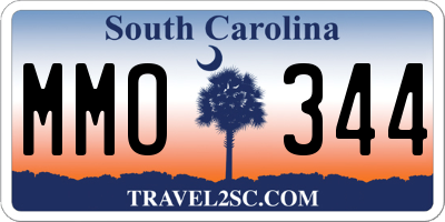 SC license plate MMO344