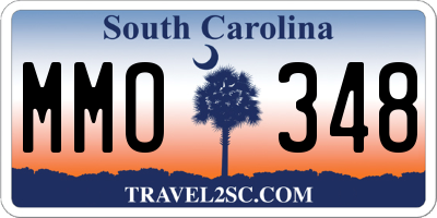SC license plate MMO348