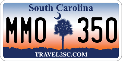 SC license plate MMO350