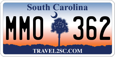 SC license plate MMO362