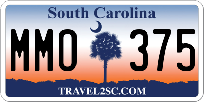 SC license plate MMO375