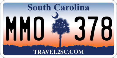 SC license plate MMO378