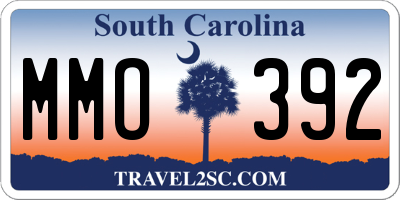 SC license plate MMO392