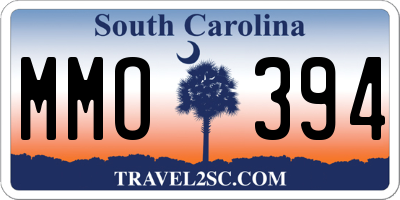 SC license plate MMO394