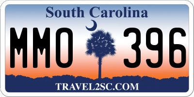 SC license plate MMO396