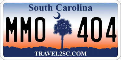 SC license plate MMO404