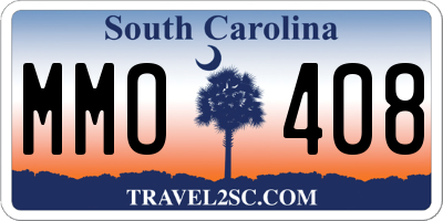 SC license plate MMO408