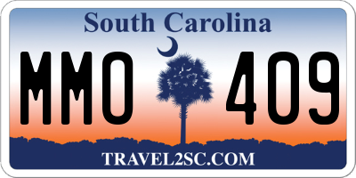 SC license plate MMO409