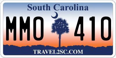 SC license plate MMO410