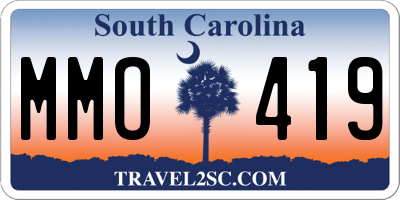 SC license plate MMO419