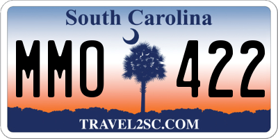 SC license plate MMO422